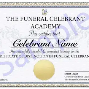 Replacement Funeral Celebrant Certificate